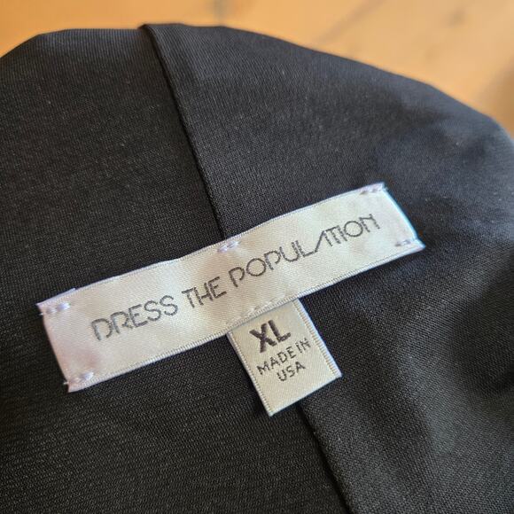 Dress The Population Chrissie Sequin One Shoulder Midi Dress XL Gold Combo - Picture 7 of 7